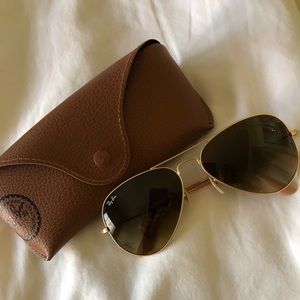 Ray Ban Aviator RB 3025 Gold/Brown Gradient